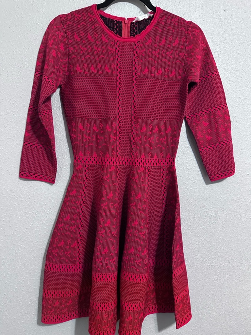Endless rose Red Knit Fit-and-Flare Dress new with tags size s 🌹